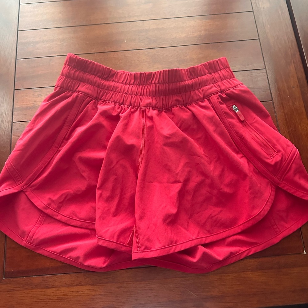 Lululemon Red Athletic Shorts